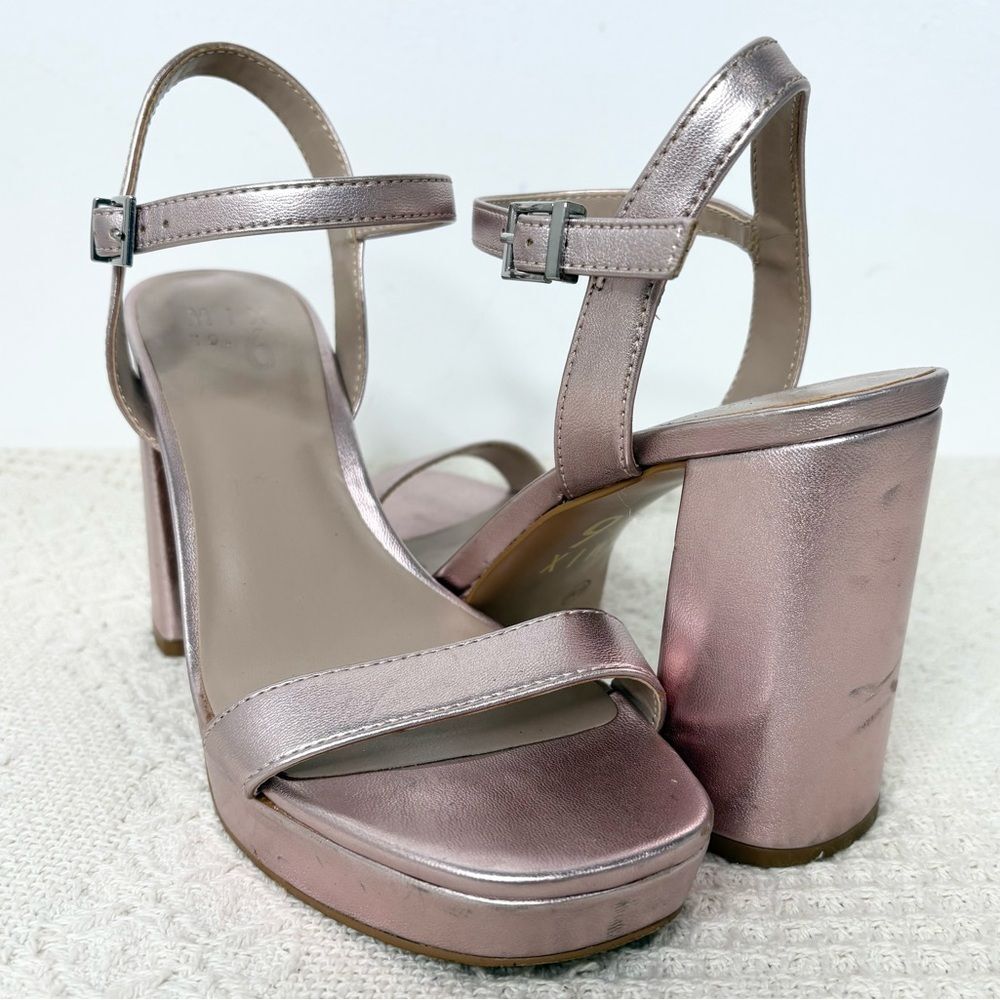 Mix No. 6 Sundra Sandal Metallic Pink Platform Heels